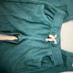 Cat & jack teal blue waffle knit joggers